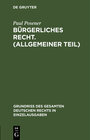 Buchcover Bürgerliches Recht. (Allgemeiner Teil)
