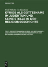 Buchcover Wolf Wilhelm von Baudissin: Kyrios als Gottesname im Judentum und... / Der Gottesnamens Kyrios der Septuaginta und die E
