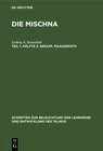 Buchcover Die Mischna / Seraim. Maaßeroth