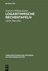 Buchcover Logarithmische Rechentafeln