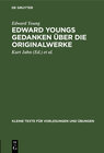 Buchcover Edward Youngs Gedanken über die Originalwerke