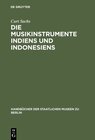 Buchcover Die Musikinstrumente Indiens und Indonesiens