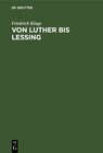 Buchcover Von Luther bis Lessing