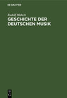 Buchcover Geschichte der deutschen Musik
