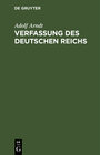 Buchcover Verfassung des Deutschen Reichs