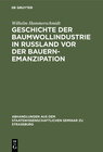 Buchcover Geschichte der Baumwollindustrie in Russland vor der Bauernemanzipation