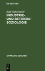 Buchcover Industrie- und Betriebssoziologie