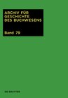 Buchcover Archiv für Geschichte des Buchwesens / 2024