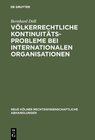 Buchcover Völkerrechtliche Kontinuitätsprobleme bei internationalen Organisationen