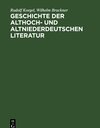 Buchcover Geschichte der althoch- und altniederdeutschen Literatur