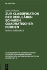 Buchcover Zur Klassifikation der regulären Scharen quadratischer Formen