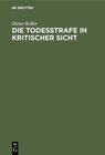 Buchcover Die Todesstrafe in kritischer Sicht