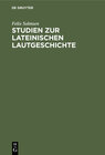 Buchcover Studien zur lateinischen Lautgeschichte