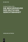 Buchcover Die Beschränkung der deutschen Gerichtsbarkeit