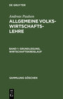 Buchcover Andreas Paulsen: Allgemeine Volkswirtschaftslehre / Grundlegung, Wirtschaftskreislauf