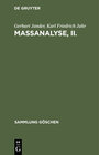 Buchcover Maßanalyse, II.