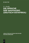 Buchcover Die Sprache der Wapogoro (Deutsch-Ostafrika)