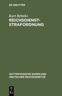 Buchcover Reichsdienststrafordnung