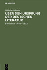 Buchcover Über den Ursprung der deutschen Literatur