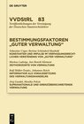 Buchcover Bestimmungsfaktoren "guter Verwaltung"