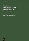 Buchcover Franz Förster: Preussisches Privatrecht / Das Sachenrecht