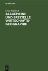 Buchcover Allgemeine und spezielle Wirtschaftsgeographie