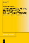 Buchcover Affectedness at the Morphosyntax-Semantics Interface