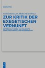 Buchcover Zur Kritik der exegetischen Vernunft