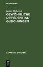 Buchcover Gewöhnliche Differentialgleichungen