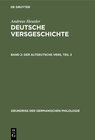 Buchcover Andreas Heusler: Deutsche Versgeschichte / Der altdeutsche Vers, Teil 3