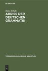 Buchcover Abriss der deutschen Grammatik