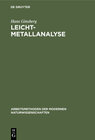 Buchcover Leichtmetallanalyse