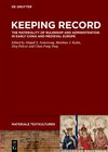 Buchcover Keeping Record