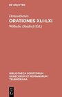 Buchcover Orationes XLI-LXI