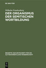 Buchcover Der Organismus der semitischen Wortbildung