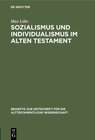 Buchcover Sozialismus und Individualismus im Alten Testament