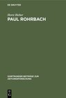 Buchcover Paul Rohrbach