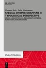 Buchcover Special Onymic Grammar in Typological Perspective