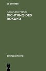 Buchcover Dichtung des Rokoko