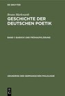 Buchcover Bruno Markwardt: Geschichte der deutschen Poetik / Barock und Frühaufklärung