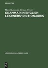 Buchcover Grammar in English learners' dictionaries