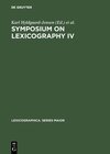 Buchcover Symposium on Lexicography IV