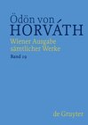 Buchcover Ödön von Horváth: Wiener Ausgabe sämtlicher Werke / Notizbücher. Supplemente