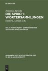 Buchcover Johannes Agricola: Die Sprichwörtersammlungen / Fünfhundert gemainer newer teutscher Sprüchwörter