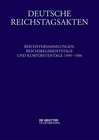 Buchcover Reichsversammlungen, Reichsregimentstage und Kurfürstentage 1499-1504