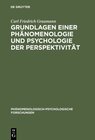 Buchcover Grundlagen einer Phänomenologie und Psychologie der Perspektivität
