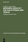 Buchcover Bürgers Gedicht: Die Nachtfeier der Venus
