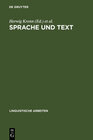 Buchcover Sprache und Text