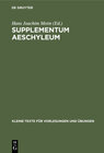 Buchcover Supplementum Aeschyleum