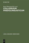 Buchcover Colloquium Paedolinguisticum